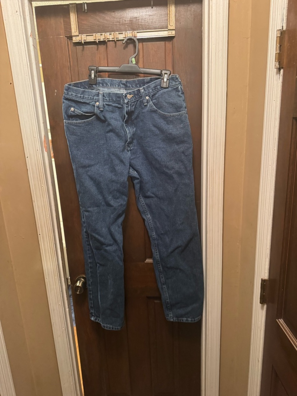 Mens 36 x 30 Wrangler Classic  Dark Blue Denim Jeans